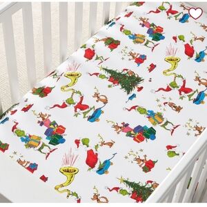 Pottery Barn Grinch Holiday Crib Sheet